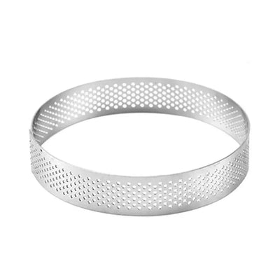 THS Stainless Steel Perforated Tart Round Ring Ø 10CM, H 2CM