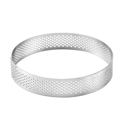 THS Stainless Steel Perforated Tart Round Ring Ø 18CM, H 2CM