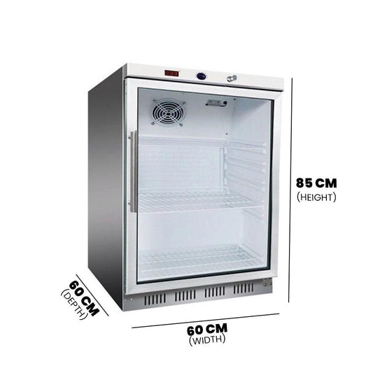 Forcar G-HR200G Single Display Bar Chiller With Glass Door 130 Liter 150W - HorecaStore