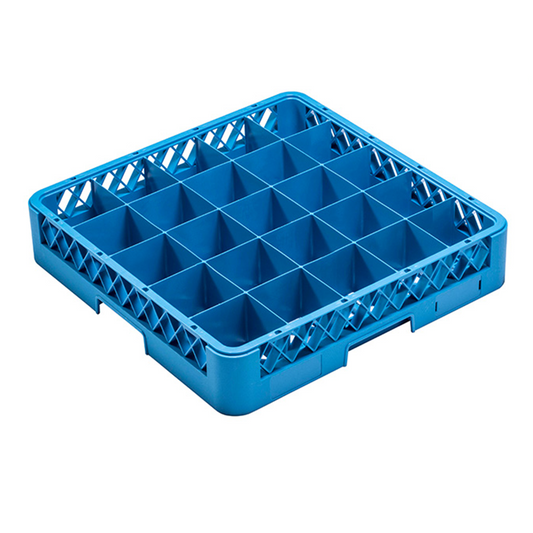 Chef360 Blue 25 Compartment Plastic Glass Rack, 50 x 50 x 10 cm