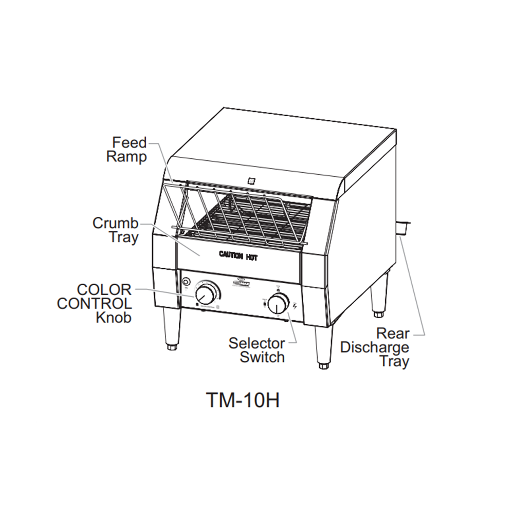 hatco corp toast max conveyer toaster 1900 2300 w 37 x 43 x 38 7 cm