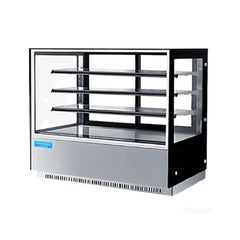 Inofrigo FCS1200R3M Front Flat Glass Cake Display Showcase 120 x 70 x 130 cm 3 Shelves