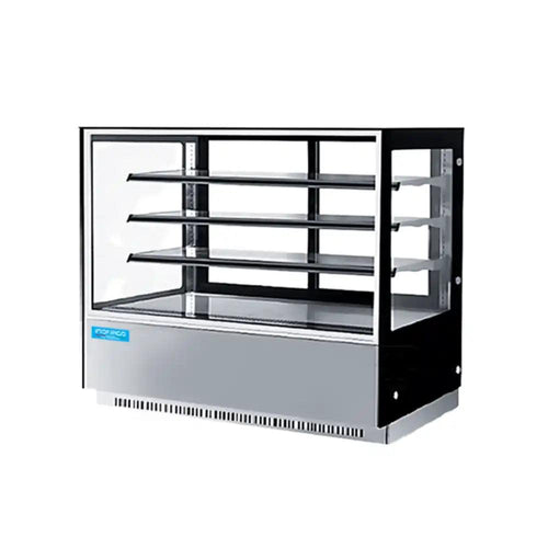 Inofrigo FCS1800R3M Front Flat Glass Rectangular Cake Display Showcase 180 x 70 x 130 cm 3 Shelves