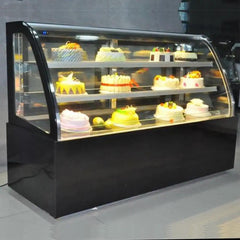 Inofrigo FGW1500-C2 Front Curved Double Arc Cold Cake Display Showcase 150 x 68.5 x 122 cm 2 Shelves