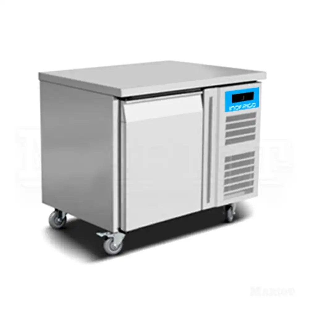 inofrigo gn1100tn counter chiller ventilated cooling system stainless steel self closing door 98 5 x 74 x 91 cm 260 liters