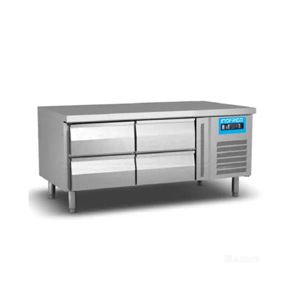 inofrigo ungn2140bt work top freezer with drawer stainless steel adjustable shelving gn 1 1 pan design 136 x 70 x 65 cm 200 liters