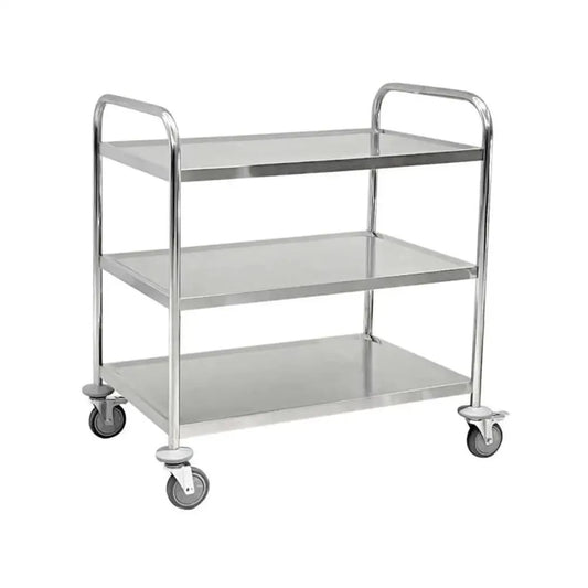 Jiwins Stainless Steel Serving Trolley Round Tube 3-Tier, 150 kg