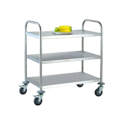 Jiwins Stainless Steel Serving Trolley Round Tube 3-Tier, 150 kg