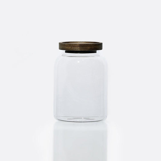 Kitchen Glass Jar 1.0 L, Durable Bamboo Lid airtight seal keeps food fresh - HorecaStore