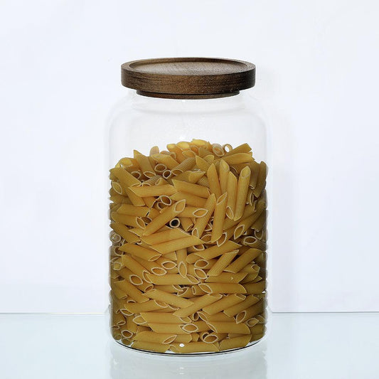 Kitchen Glass Jar 2.5 L, Durable Bamboo Lid airtight seal keeps food fresher for longer - HorecaStore