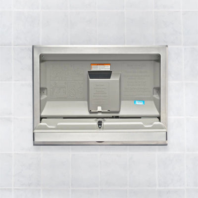 Koala Kare Stainless Steel Recess Baby Changing Station Horizontal wall-mounted 37” W x 23” H (940 mm x 584 mm)