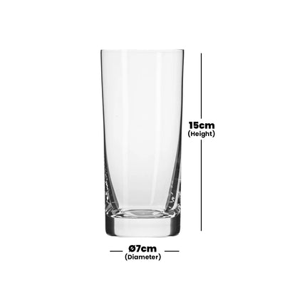 krosno blended long drink glass 350 ml set of 6