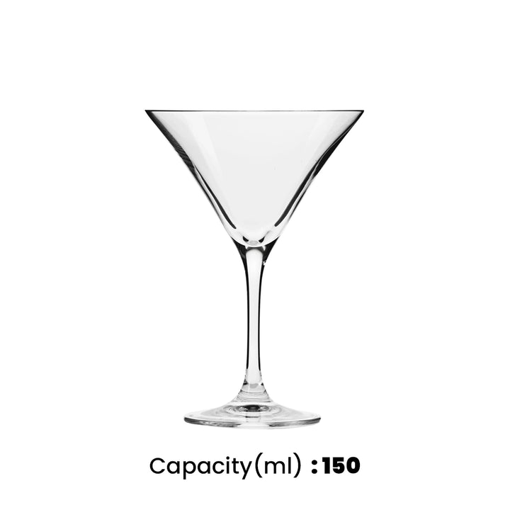 krosno elite martini glass 150 ml set of 6