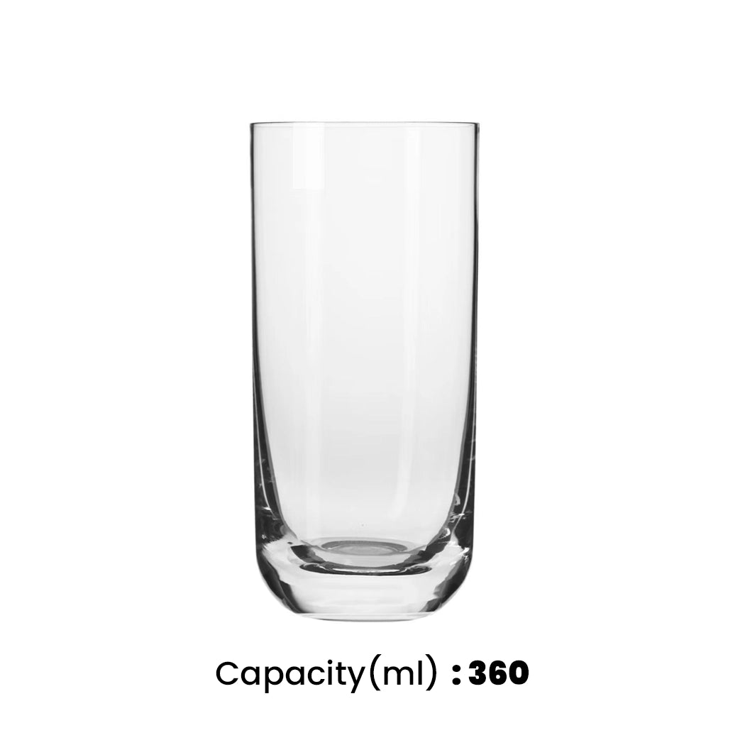 krosno glamour highball glass 360 ml set of 6