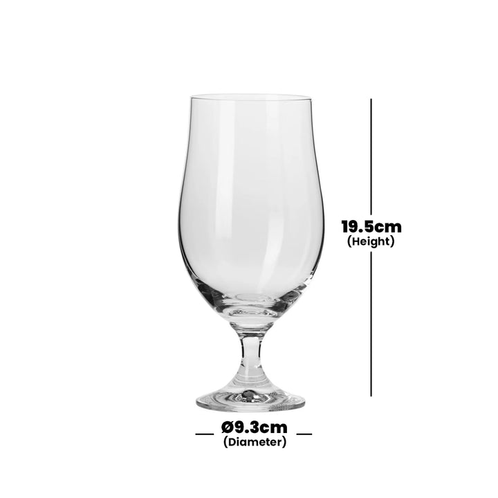 krosno harmony lager beer glass 500 ml set of 6