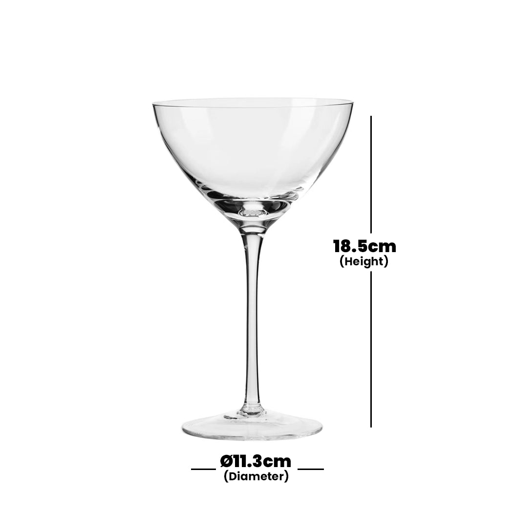 krosno harmony martini glass 245 ml set of 6