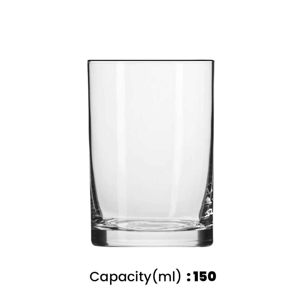 krosno literary tumbler glass 150 ml set of 6