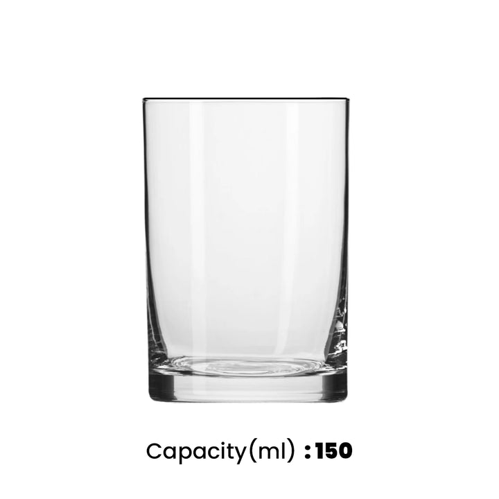 krosno literary tumbler glass 150 ml set of 6