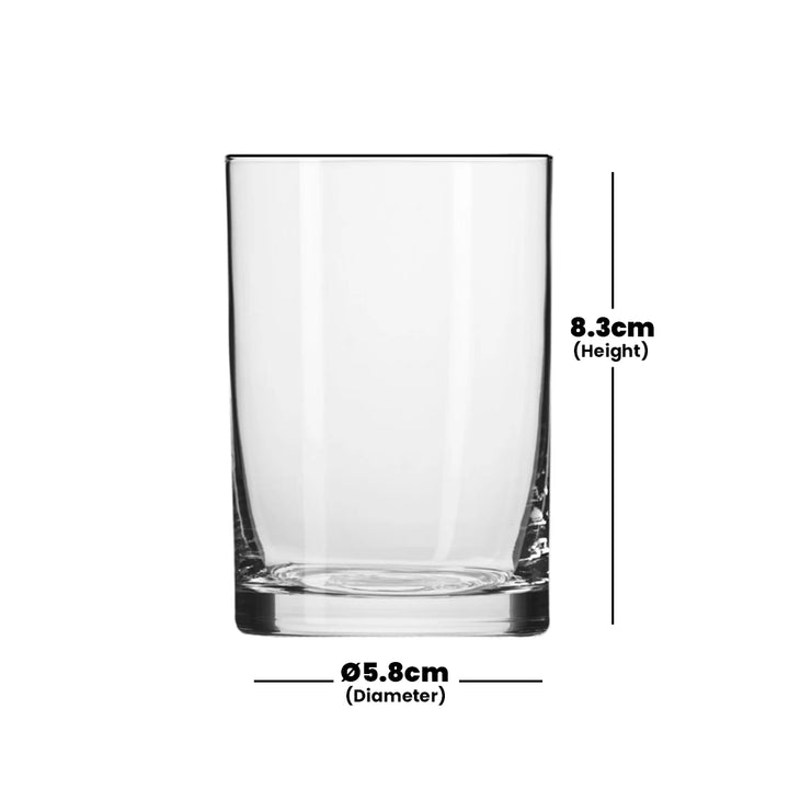 krosno literary tumbler glass 150 ml set of 6