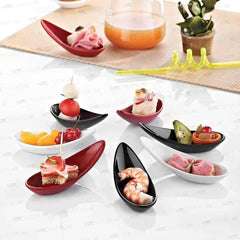 Kulsan 13018.BL Melamine Gravy Boat Finger Food Bowl, 4.3 x 11cm, Color Black