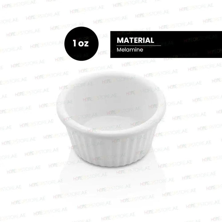 Kulsan 13030.PW Melamine Ramekin, Commercial Grade Break Resistant 1oz, Color White - HorecaStore