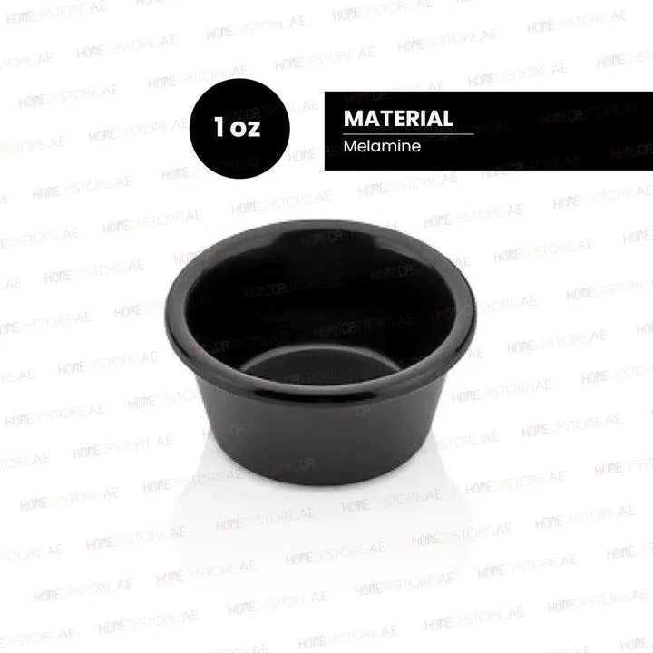 Kulsan 13130.BL Melamine Ramekin, Commercial Grade Break Resistant 1oz, Color Black - HorecaStore