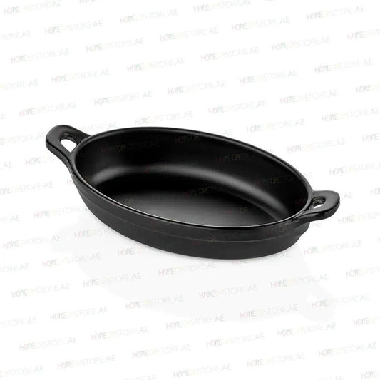 Kulsan 24016.BL Melamine Oval Pan, L 15 x 8cm, Color Black - HorecaStore