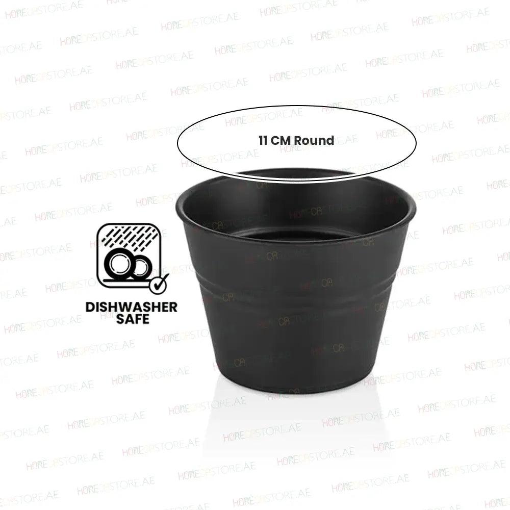 Kulsan 48011.BL Melamine Round Bucket,  Ø 11 cm, Black