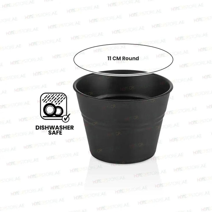 Kulsan 48011.BL Melamine Round Bucket, Ø 11 cm, Black - HorecaStore