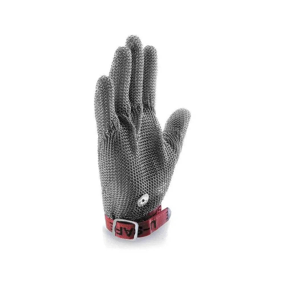 Lacor 39170 Stainless Steel 5 Fingers Wrist Ring Mesh Glove, Medium