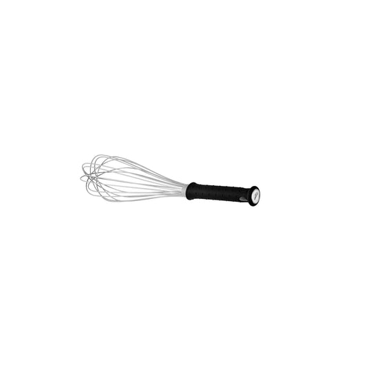 Lacor 61624 Stainless Steel Whisk with Black Ergonomic Handle, L 25 cm