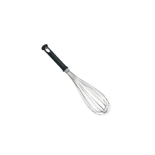 Lacor 61629 Stainless Steel Whisk with Black Ergonomic Handle, L 30 cm