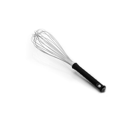 Lacor 61649 Stainless Steel Whisk with Black Ergonomic Handle, L 50 cm