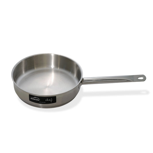 Lacor Spain 51624 Stainless Steel Chef Inox Frying Pan 24 cm, Induction