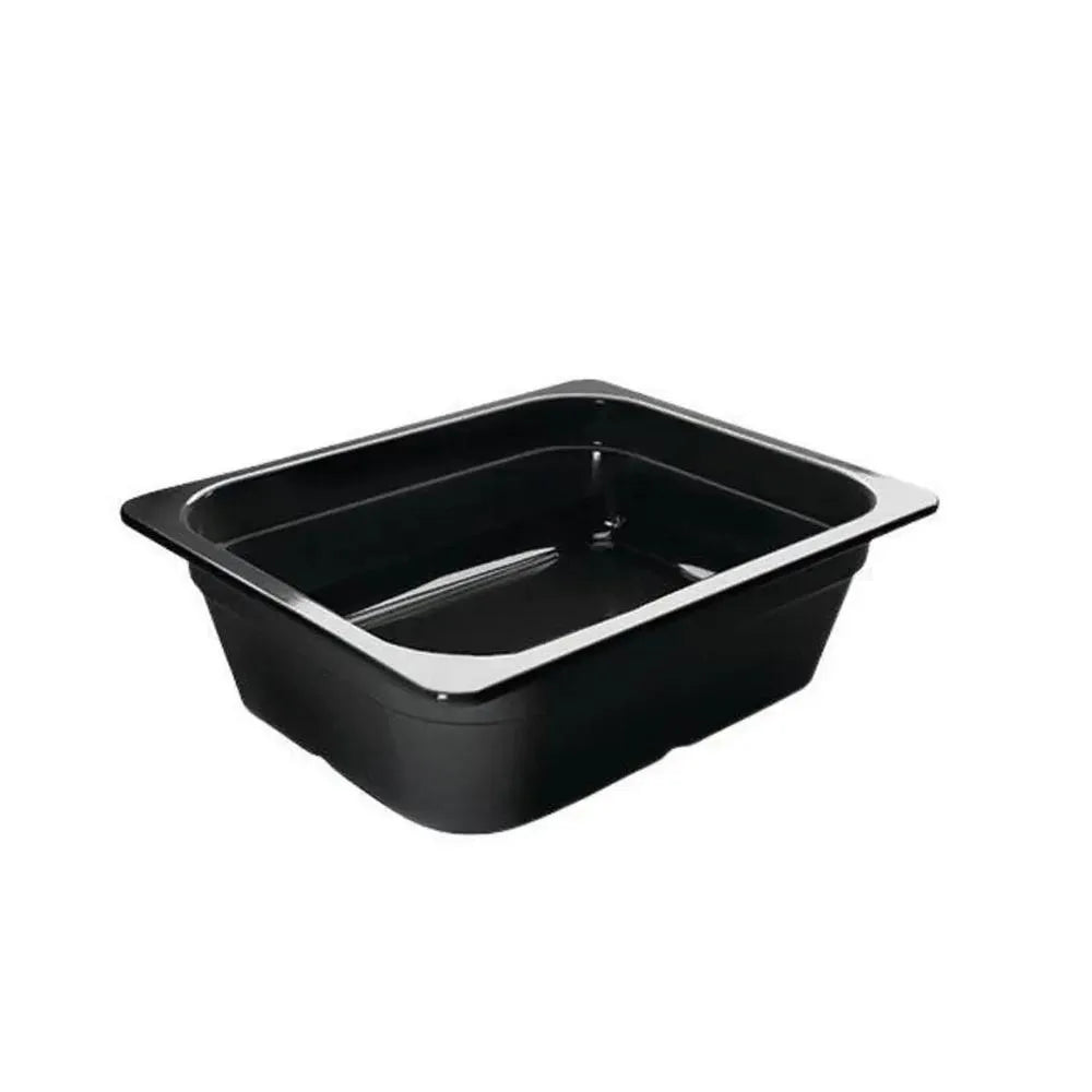 Lacor Spain 66210J Melamine Food Pan 1/2 10 cm Deep, Black