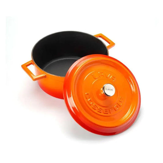 Lava Enameled Cast Iron Mini Casserole - Diameter(Ø) 10 cm Orange - HorecaStore