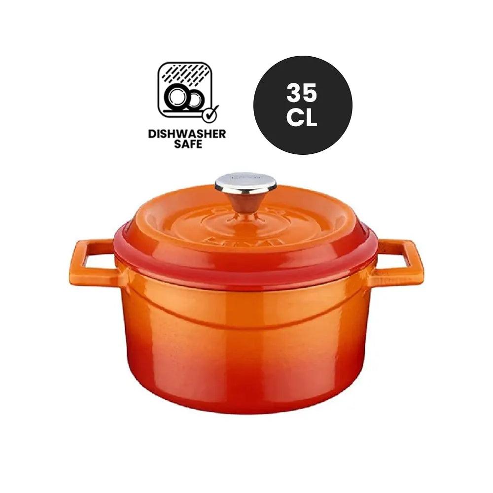 Lava Enameled Cast Iron Mini Casserole - Diameter(Ø) 10 cm Orange - HorecaStore