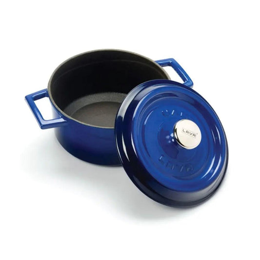 Lava Enameled Cast Iron Mini Casserole - Diameter(Ø)10 cm Blue - HorecaStore