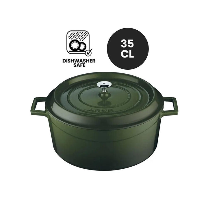 Lava Enameled Cast Iron Mini Casserole - Diameter(Ø)10 cm Green - HorecaStore