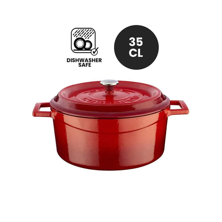 Lava Enameled Cast Iron Mini Casserole - Diameter(Ø)10 Cm Red - HorecaStore