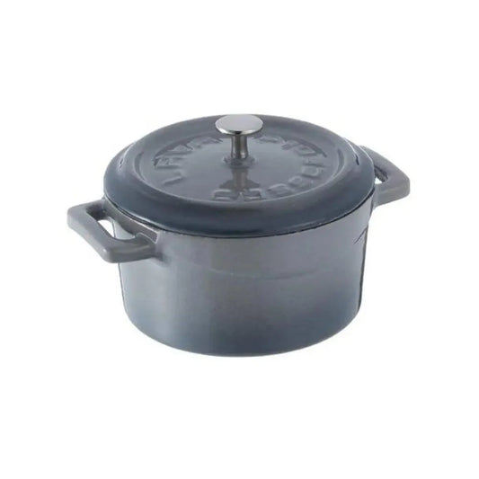 Lava Round Casserole Ø28 cm, 6.7 Litres, Enameled Cast Iron, Color Grey