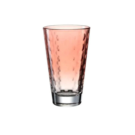 Leonardo Optic Long Drink Colored Glass, 30 cl, Color Coral, Pack of 6