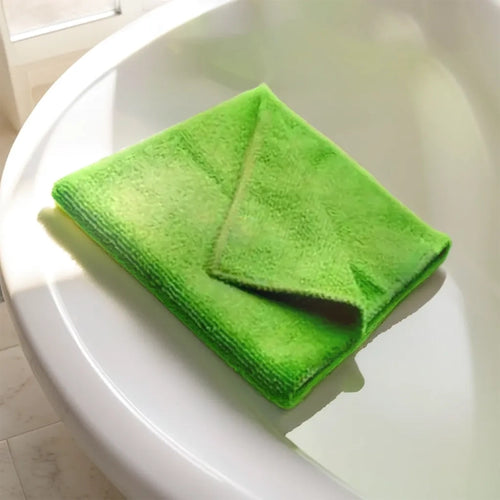 THS 310440 Green Microfiber Cleaning Cloths 38 x 40cm