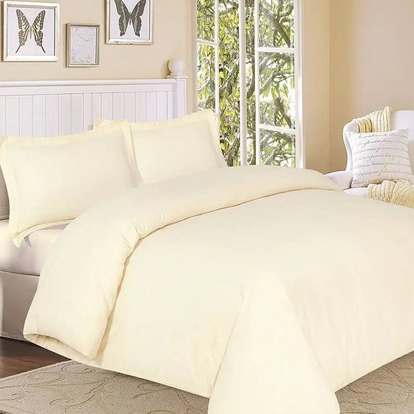 ths giza cotton double queen duvet cover ivory