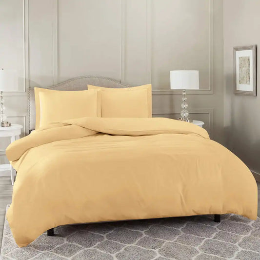 ths giza cotton single duvet cover beige