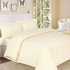 THS Giza Cotton King Duvet Cover Ivory