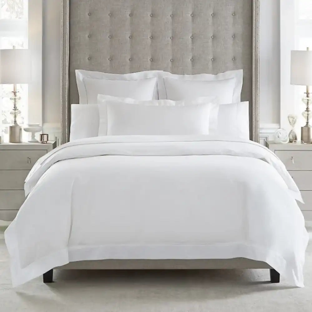 ths giza cotton double flat bed sheet white