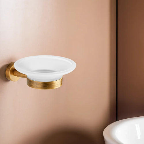 Bagnodesign Soft Bronze Options Round Wall Mounted Soap Dish And Holder, 12x14.4x5.35 cm