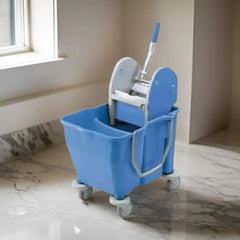 THS RSMV30 Blue Double Mop Bucket Trolley 18L + 12L