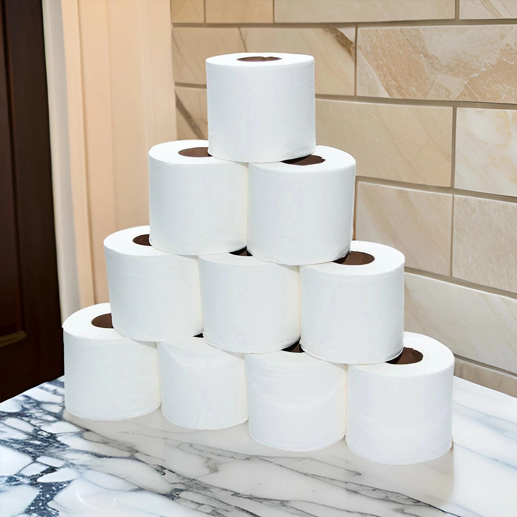 Hotpack Toilet Roll, 2 ply, 10 x 10 cm, 100 Rolls, 500 Sheets